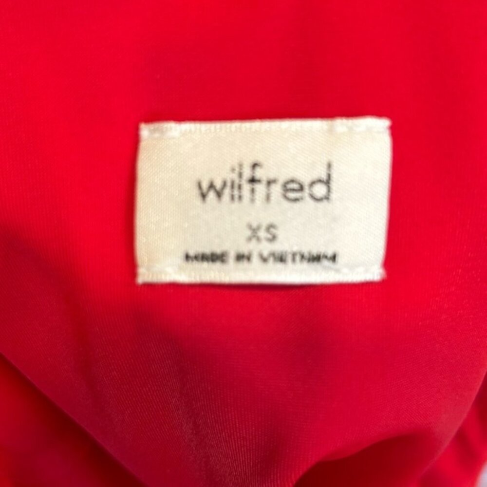 Aritzia Wilfred Danette Ruffle Bodysuit Red - Picture 7 of 8